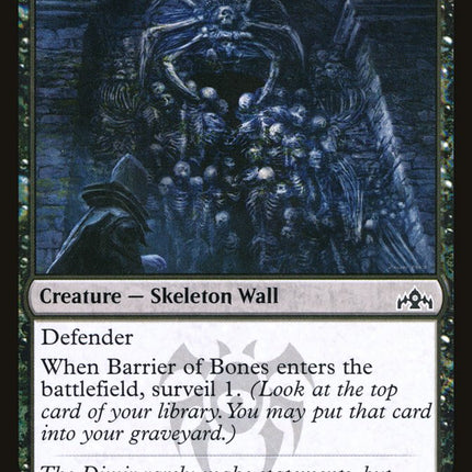 Barrier of Bones [Guilds of Ravnica]