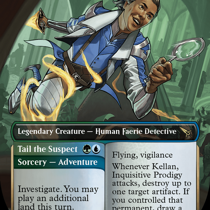 Kellan, Inquisitive Prodigy // Tail the Suspect (Borderless) [Murders at Karlov Manor]