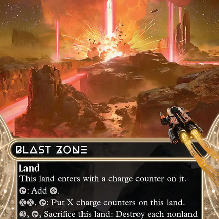 Blast Zone (0092) (Borderless) (Galaxy Foil) [Edge of Eternities: Stellar Sights]