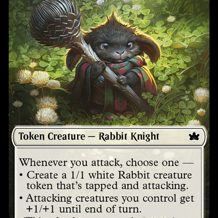 Fish // Warren Warleader Double-Sided Token [Bloomburrow Tokens]