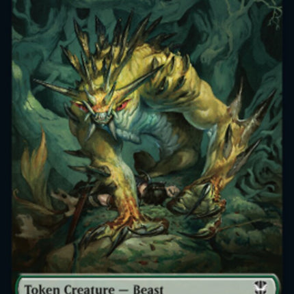 Beast // Saproling Double-Sided Token [Streets of New Capenna Commander Tokens]