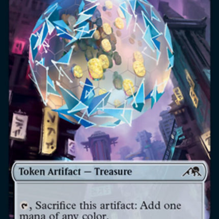 Plant // Treasure Double-Sided Token [Kamigawa: Neon Dynasty Commander Tokens]