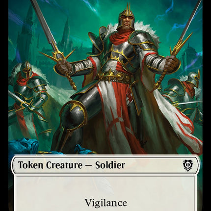 Soldier (008) // Angel Double-Sided Token [Phyrexia: All Will Be One Commander Tokens]