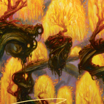 Grove of the Burnwillows Art Card (Gold-Stamped Signature) [Zendikar Rising Art Series]