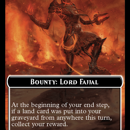 Bounty: Lord Fajjal // Bounty Rules Double-Sided Token [Outlaws of Thunder Junction Commander Tokens]