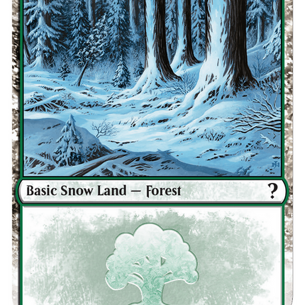 Snow-Covered Forest (White Border) [Mystery Booster 2]