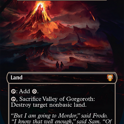 Valley of Gorgoroth - Wasteland (Surge Foil Realms and Relics) [The Lord of the Rings: Tales of Middle-Earth Commander]
