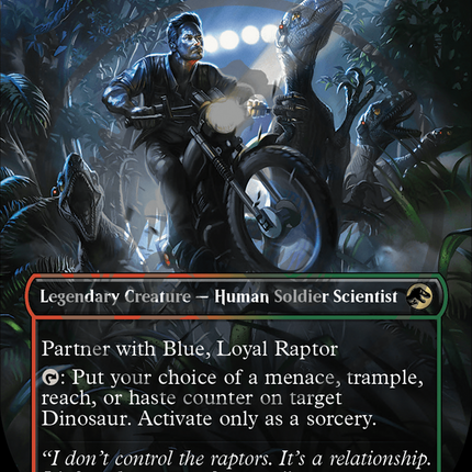 Owen Grady, Raptor Trainer (Emblem) (Borderless) [Jurassic World Collection Tokens]