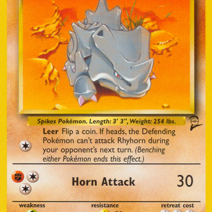 Rhyhorn (90/130) [Base Set 2]