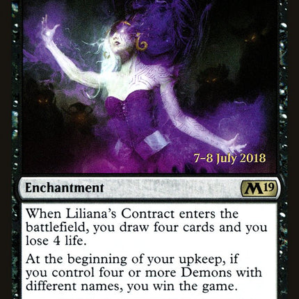 Liliana's Contract [Core Set 2019 Prerelease Promos]