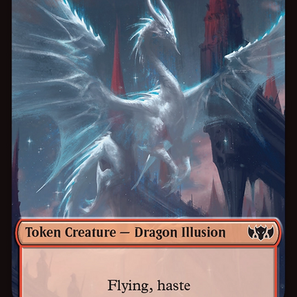 Dragon Illusion // Monk Double-Sided Token [Tarkir: Dragonstorm Commander Tokens]