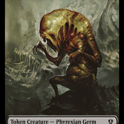 Spirit // Phyrexian Germ Double-Sided Token [Murders at Karlov Manor Commander Tokens]