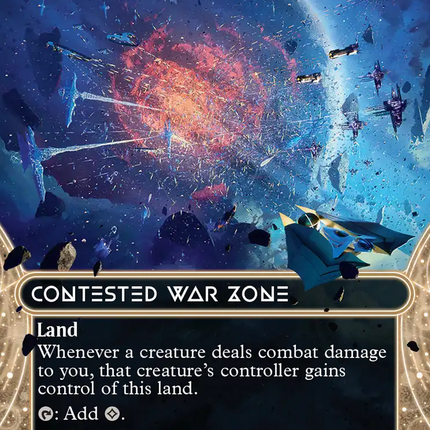 Contested War Zone (0098) (Borderless) (Galaxy Foil) [Edge of Eternities: Stellar Sights]