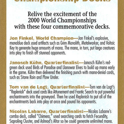 2000 World Championships Ad [World Championship Decks 2000]