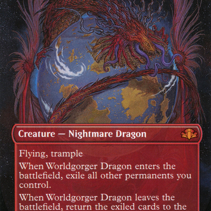 Worldgorger Dragon (Borderless Alternate Art) [Dominaria Remastered]