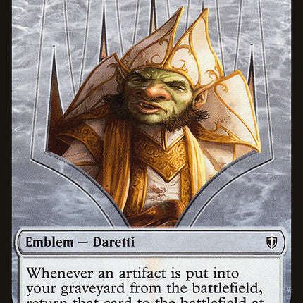 Daretti, Scrap Savant Emblem // Thopter Double-Sided Token [Commander 2016 Tokens]