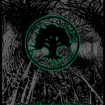 Forest (369) (Oil Slick Raised Foil) [Phyrexia: All Will Be One]