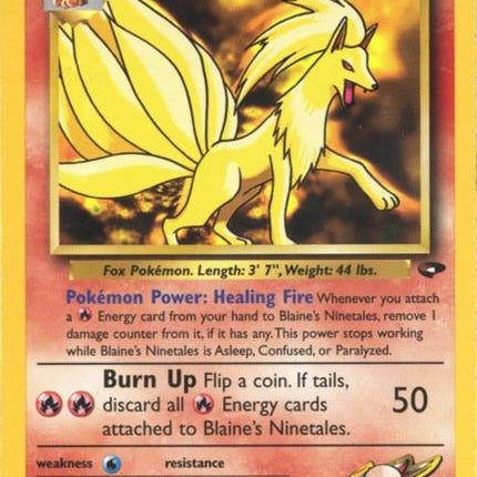 Blaine's Ninetales (21/132) [Gym Challenge Unlimited]