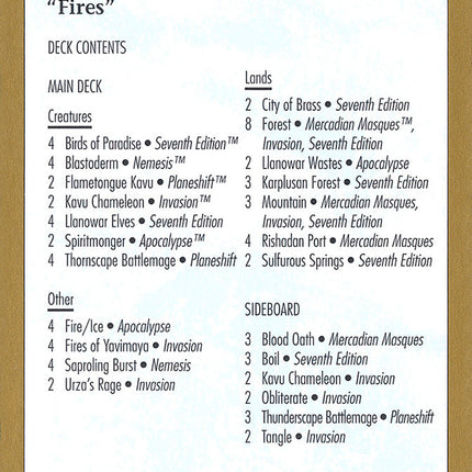 Jan Tomcani Decklist [World Championship Decks 2001]