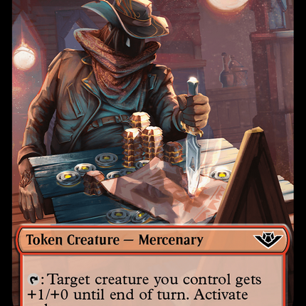 Mercenary // Zombie Rogue Double-Sided Token [Outlaws of Thunder Junction Tokens]
