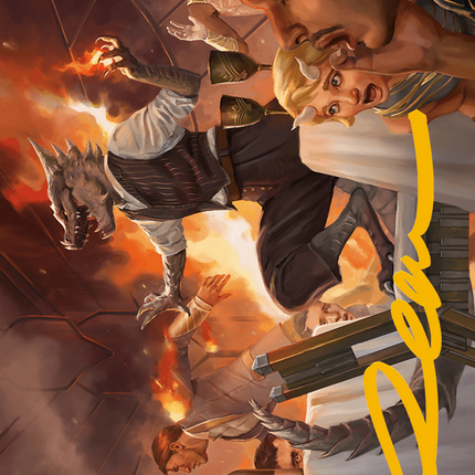 Party Thrasher Art Card (Gold-Stamped Signature) [Modern Horizons 3 Art Series]