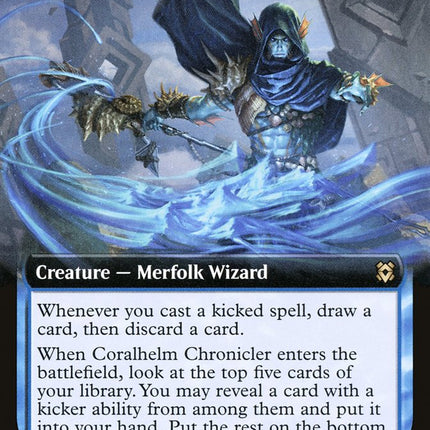Coralhelm Chronicler (Extended Art) [Zendikar Rising]