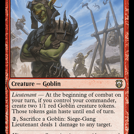 Siege-Gang Lieutenant [Modern Horizons 3 Commander]