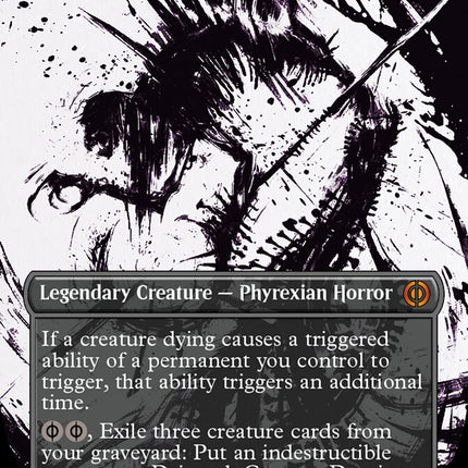 Drivnod, Carnage Dominus (Borderless Ichor Step-and-Compleat Foil) [Phyrexia: All Will Be One]