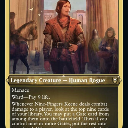 Nine-Fingers Keene (Foil Etched) [Commander Legends: Battle for Baldur's Gate]