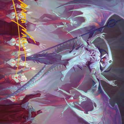 Atraxa, Grand Unifier Art Card (Gold-Stamped Signature) [Phyrexia: All Will Be One Art Series]