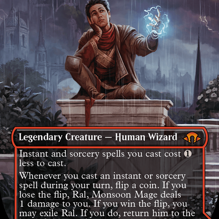 Ral, Monsoon Mage // Ral, Leyline Prodigy (Borderless) (Textured Foil) [Modern Horizons 3]