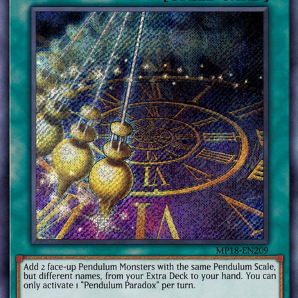 Pendulum Paradox [MP18-EN209] Secret Rare