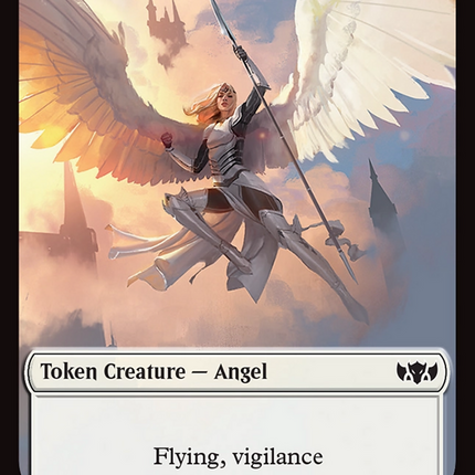 Angel // Spirit Double-Sided Token [Tarkir: Dragonstorm Commander Tokens]