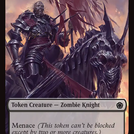 Zombie // Zombie Knight Double-Sided Token [Foundations Commander Tokens]
