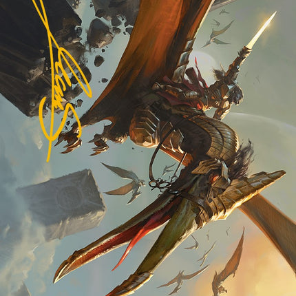 Skyhunter Strike Force Art Card (Gold-Stamped Signature) [Phyrexia: All Will Be One Art Series]