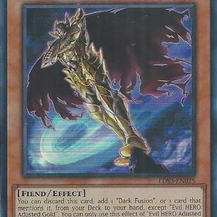 Evil HERO Adusted Gold (Red) [LDS3-EN025] Ultra Rare