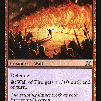 Wall of Fire (Premium Foil) [Tenth Edition]
