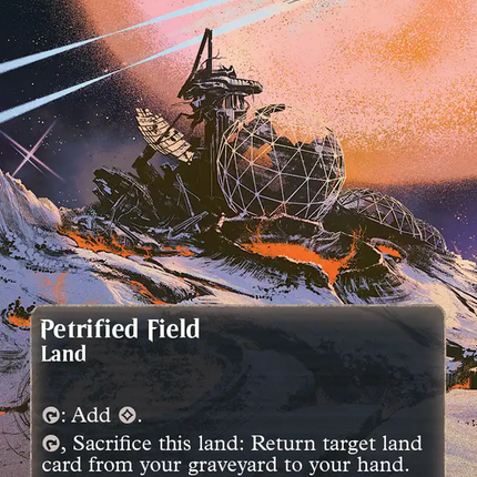 Petrified Field (0167) (Borderless) (Galaxy Foil) [Edge of Eternities: Stellar Sights]