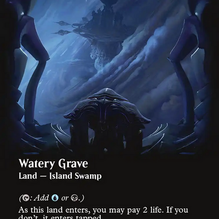 Watery Grave (Borderless) (Galaxy Foil) [Edge of Eternities]