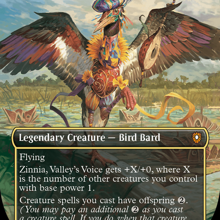 Zinnia, Valley's Voice (Borderless) [Bloomburrow Commander]