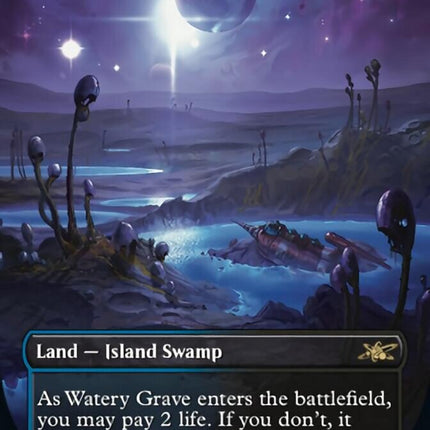 Watery Grave (Borderless) (Galaxy Foil) [Unfinity]