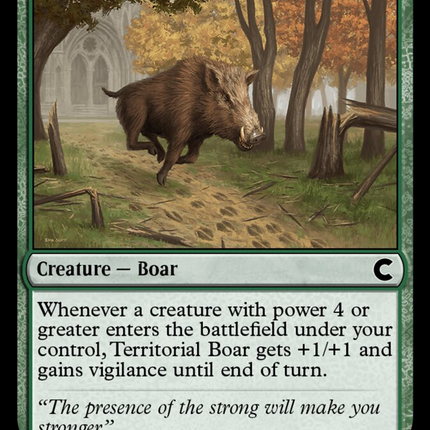Territorial Boar [Ravnica: Clue Edition]