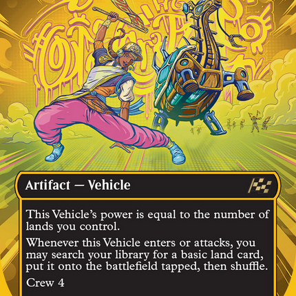 Lumbering Worldwagon (Borderless) (First-Place Foil) [Aetherdrift]