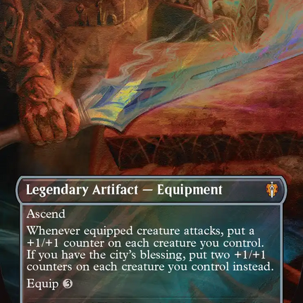 Anduril, Narsil Reforged (Borderless) (Surge Foil) [The Hobbit: Eternal-Legal]