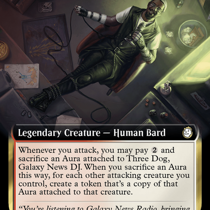 Three Dog, Galaxy News DJ (Extended Art) (Surge Foil) [Fallout]