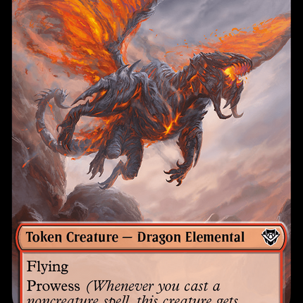 Dragon Elemental // Bird Illusion Double-Sided Token [Outlaws of Thunder Junction Commander Tokens]