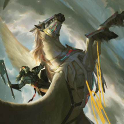 Cleaving Skyrider Art Card (Gold-Stamped Signature) [Dominaria United Art Series]