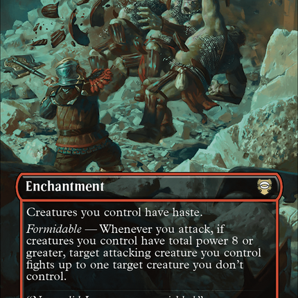 Gimli's Reckless Might (Borderless) (Surge Foil) [The Lord of the Rings: Tales of Middle-Earth Commander]