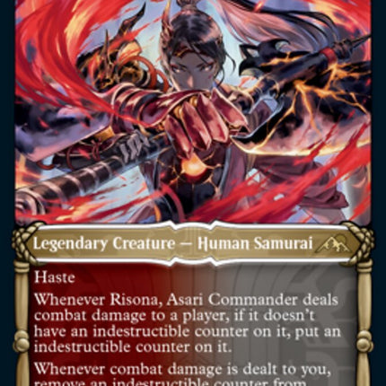 Risona, Asari Commander (Showcase) (Foil Etched) [Kamigawa: Neon Dynasty]