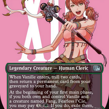Vanille, Cheerful l'Cie // Ragnarok, Divine Deliverance (Borderless) (Surge Foil) [FINAL FANTASY]